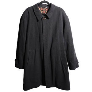 Steinbock Tyrol Austria Long Cashmere Wool Blend Gray Long Coat 43" Chest XL SEE